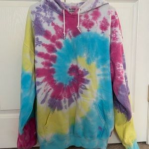 tie dye oversized hoodie